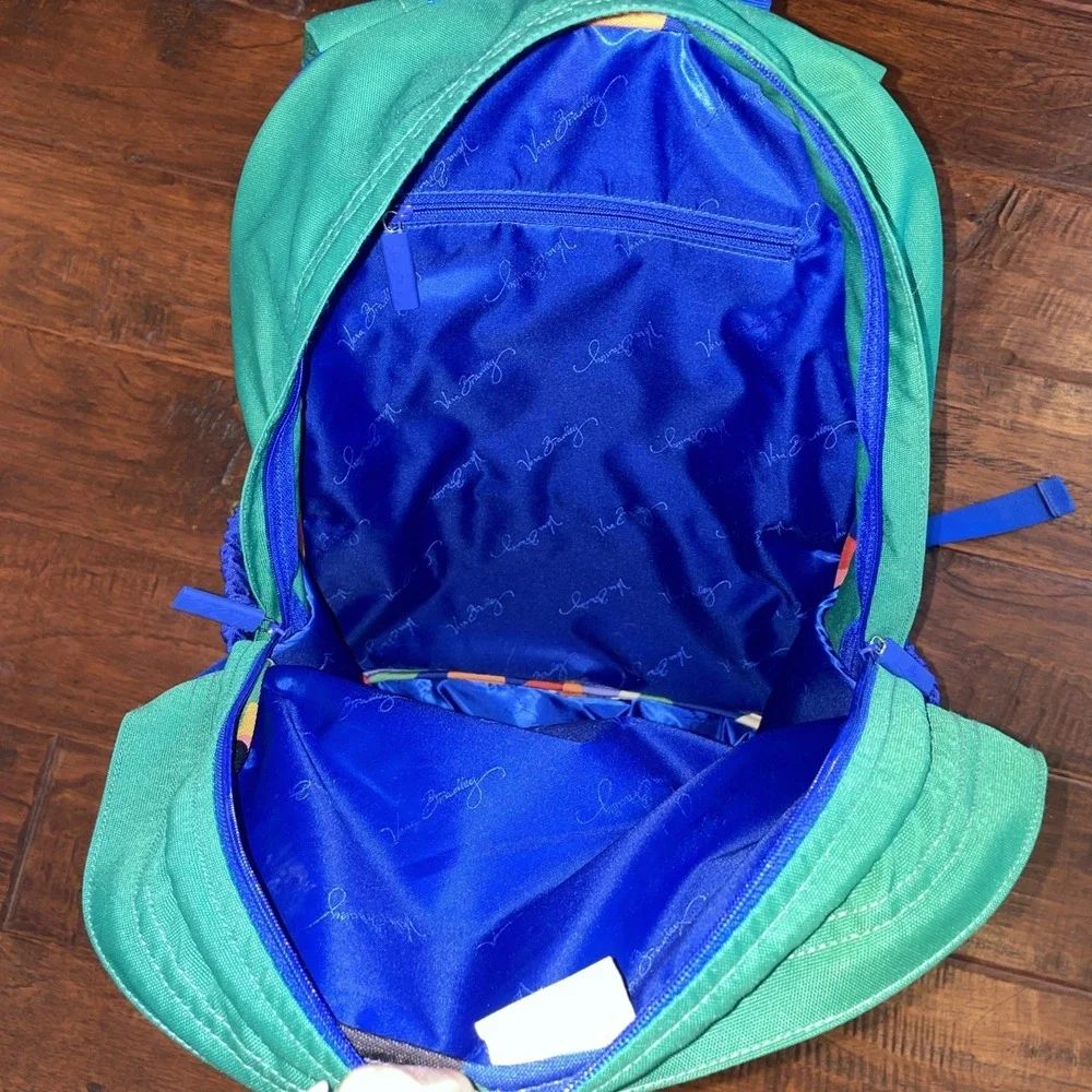 Vera Bradley Teal & Multicolor Geometric Backpack